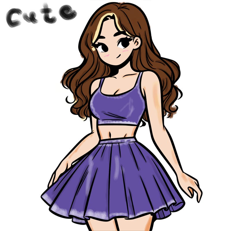 woman in a skirt and crop top