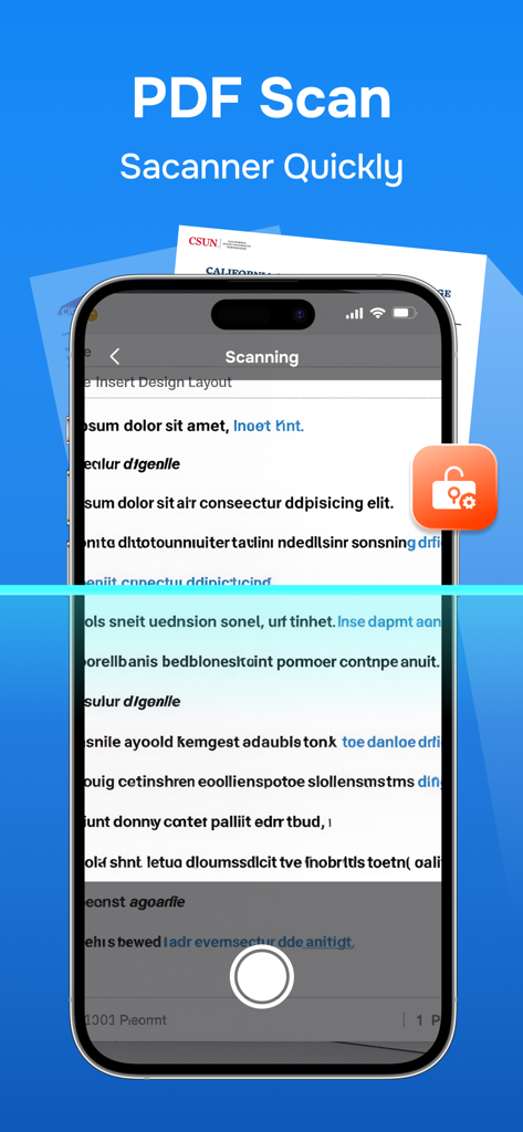 Smart Scanner: Scan Document - Smart Scanner app interface on an iPhone scanning a printed document to create a PDF