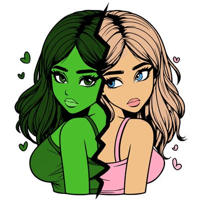 realistic girl split