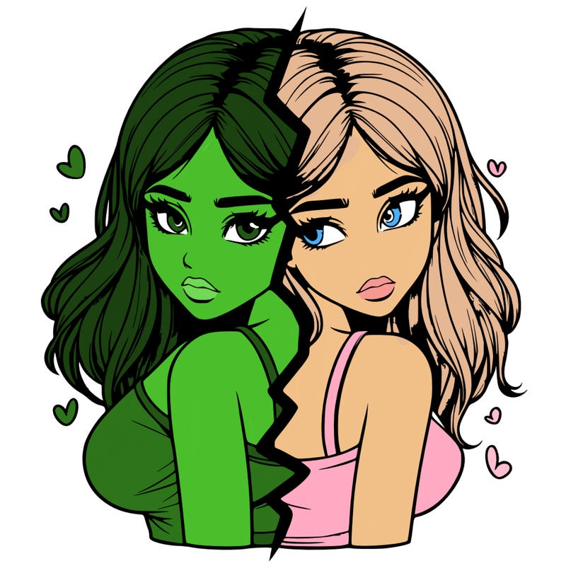 realistic girl split