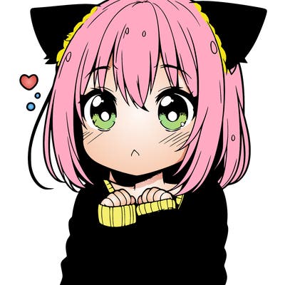 shy anime catgirl