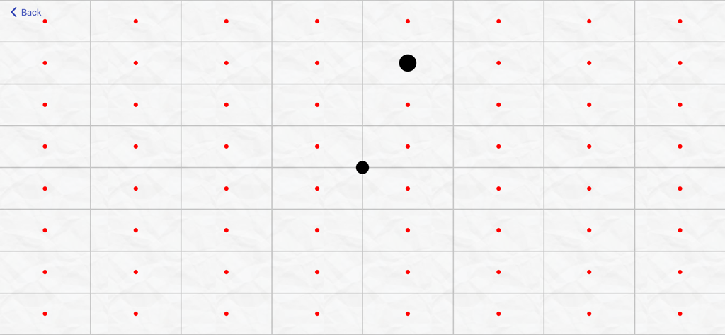 Brain Tool Kit - A clinical grid with red dots and black circular targets for visual rehabilitation and eye movement exercises