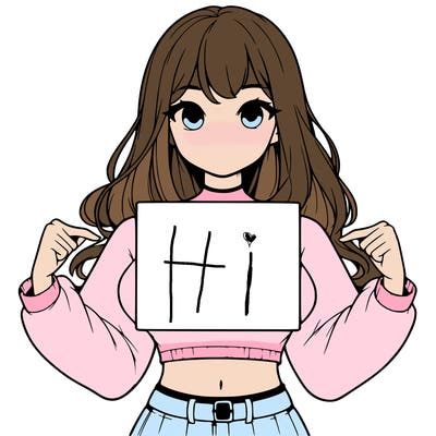 girl holding a blank sign in a long sleeve crop top