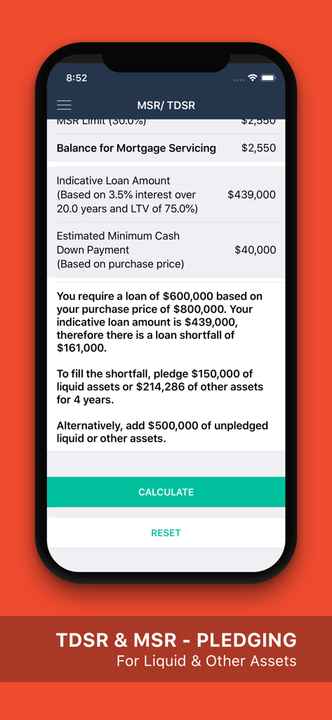 SG Property Toolkit PRO - TDSR and MSR loan pledging calculator for Singapore real estate investment