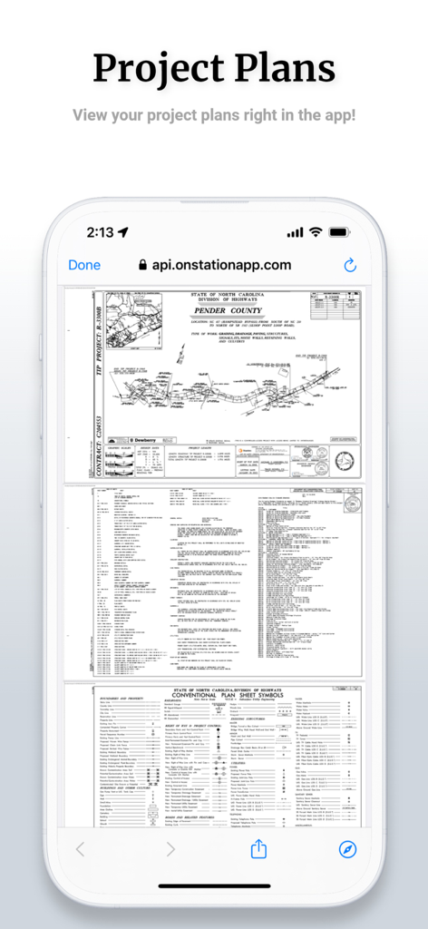 OnStation - Digital Stationing - Viewing digital construction project plans on a smartphone using the OnStation app