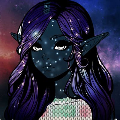 elf girl realistic dark fantasy