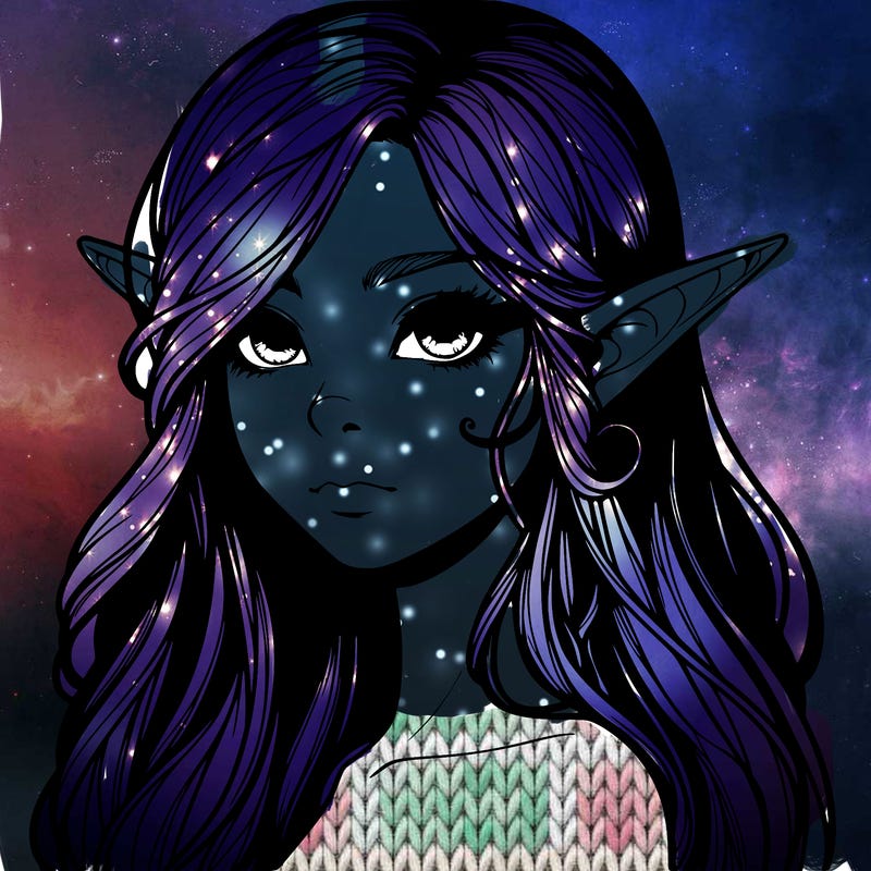 elf girl realistic dark fantasy