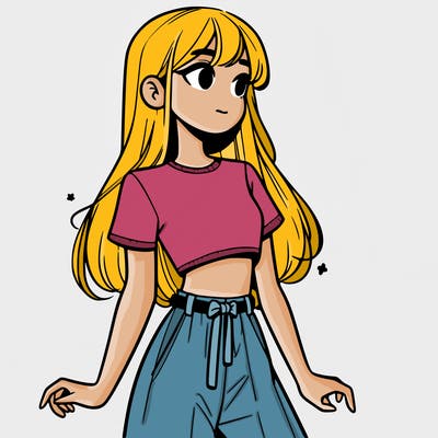 girl in a cute crop top