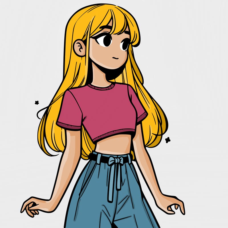 girl in a cute crop top