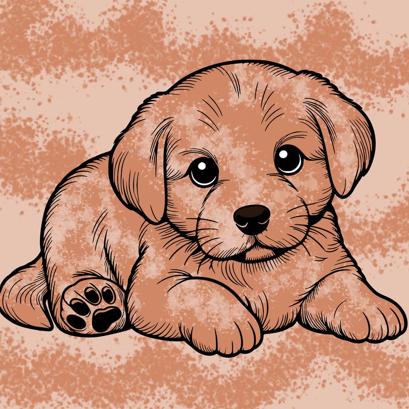 a cute realistic puppy