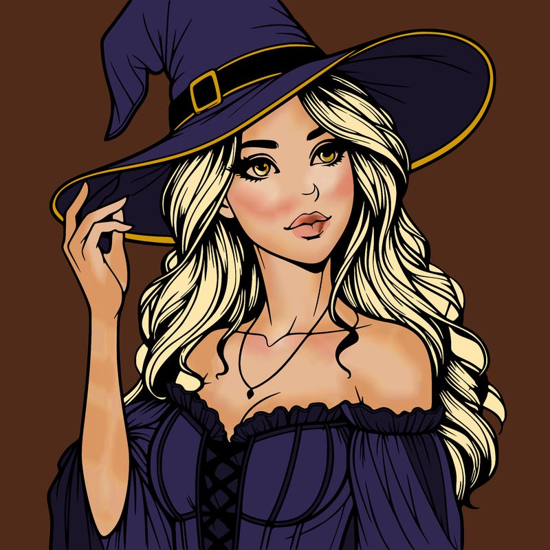 realistic beautiful witch