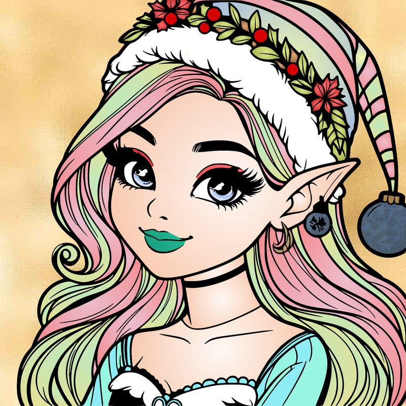 christmas girl elf realistic