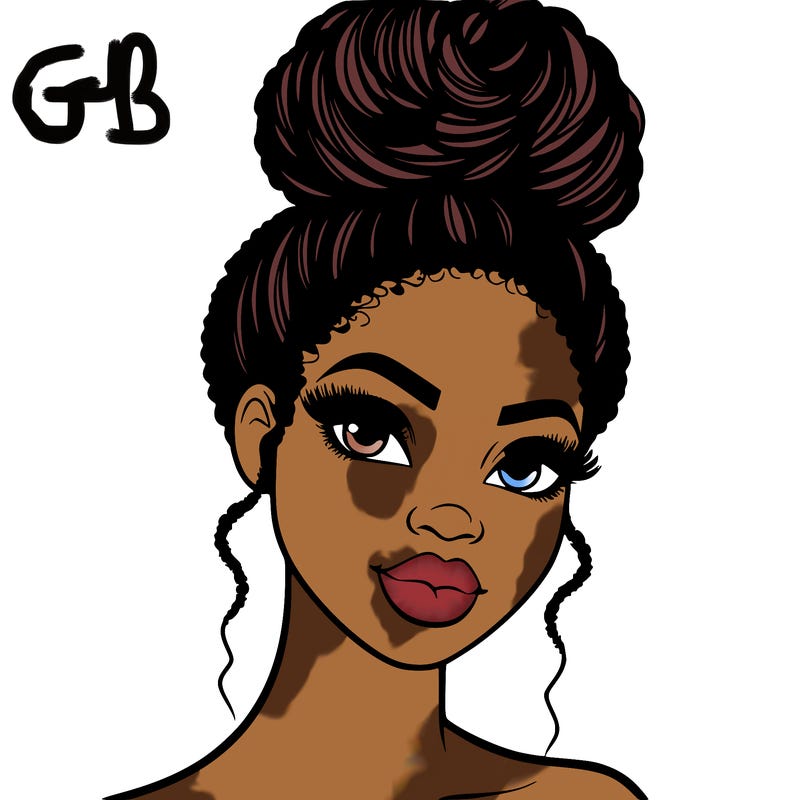 beautiful black woman with an up do hairstyle