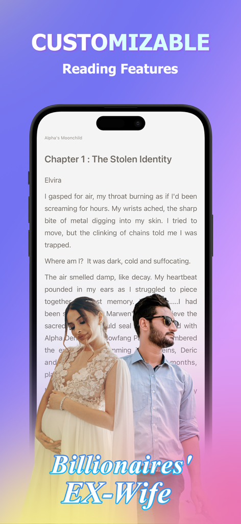 Leera - Reading Best Webnovels - A screenshot of the Leera app displaying a romance novel chapter and its customizable reading features.