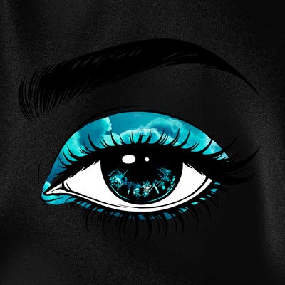 eye closed realistic