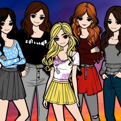 five realistic girls