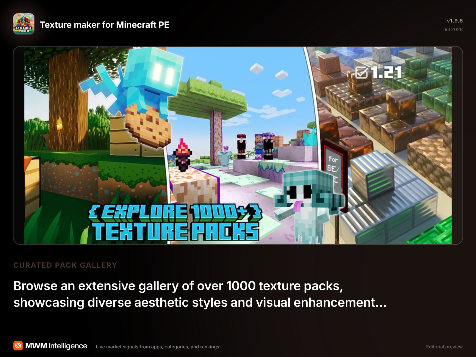 Texture maker for Minecraft PE - Productivity App | MWM