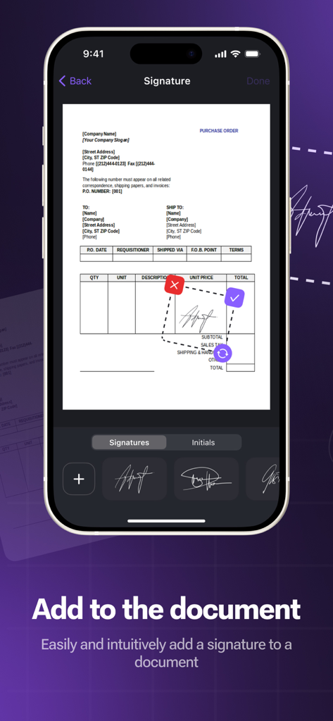 Signature - sign documents - Utilities App | MWM