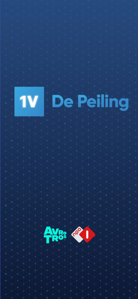 Splash screen of the EenVandaag De Peiling app with AVROTROS and NPO logos