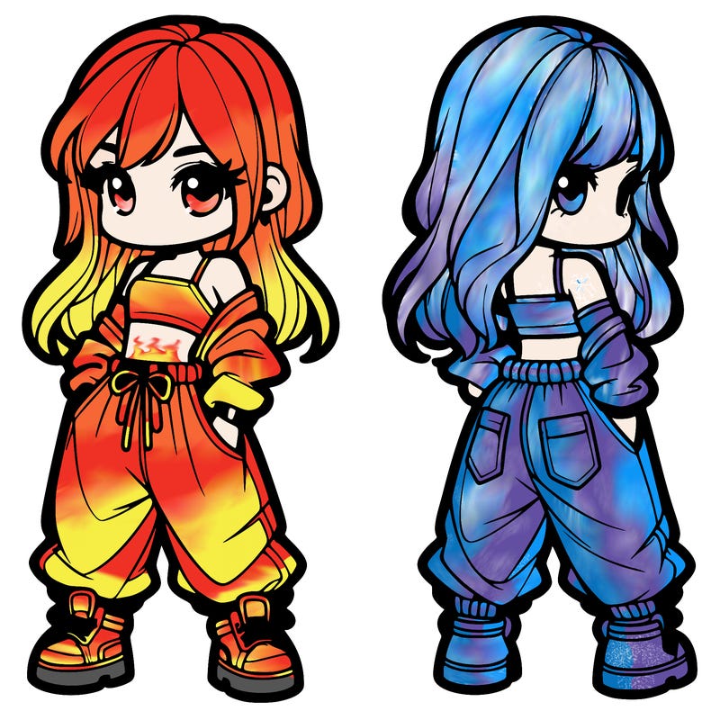 girl in crop top and baggy pants