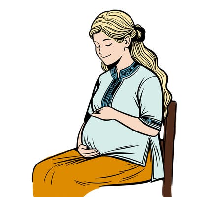 realistic pregnant woman