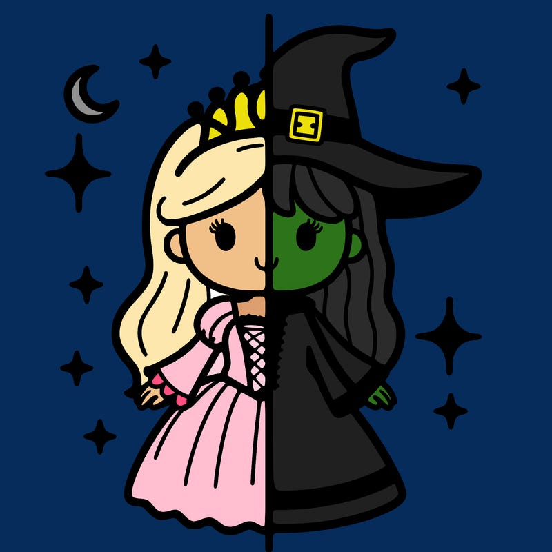 split princess and witch