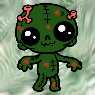 animated cute zombie