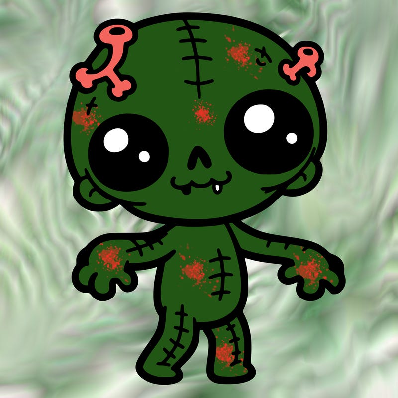animated cute zombie