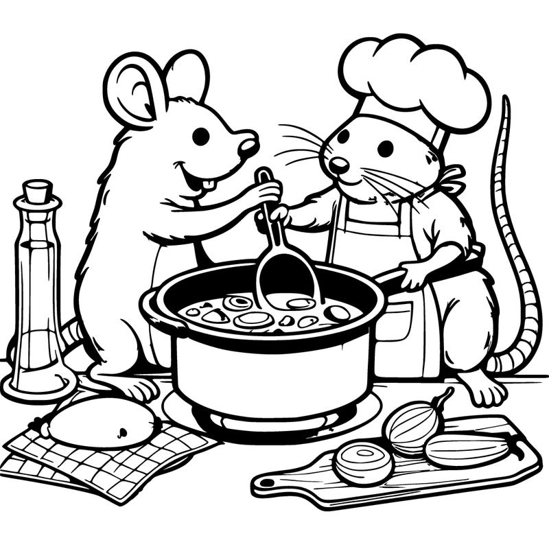a rat cooking ratatouille