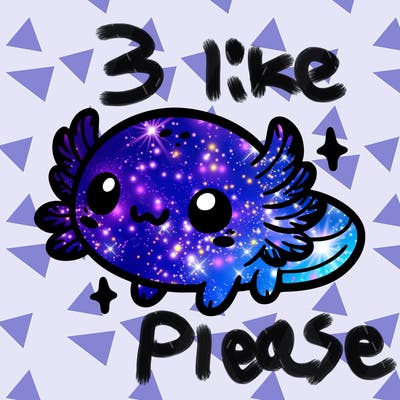 cute easy baby axolotl