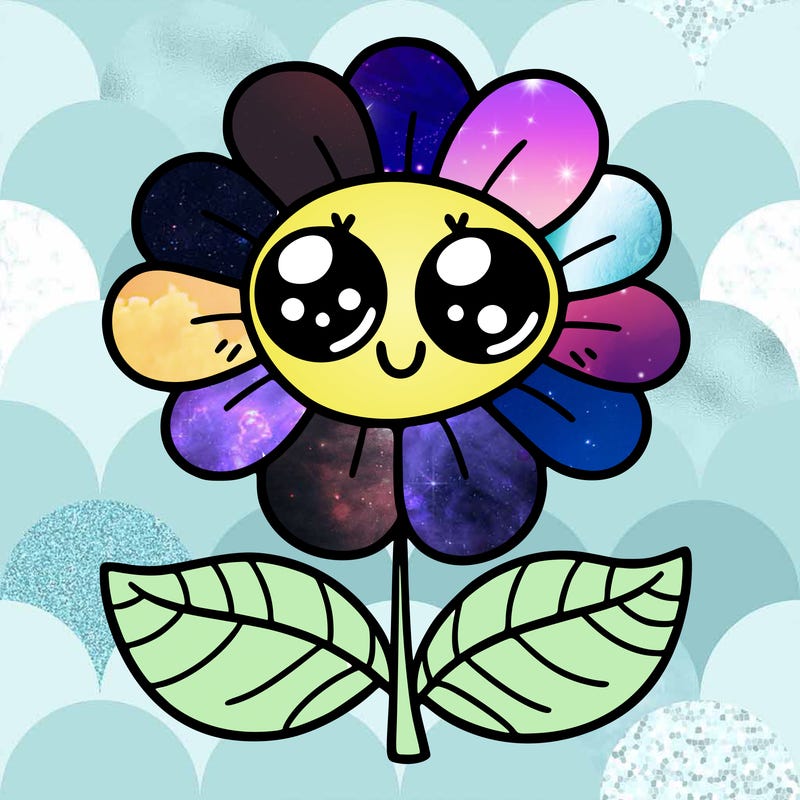 flower with eyes