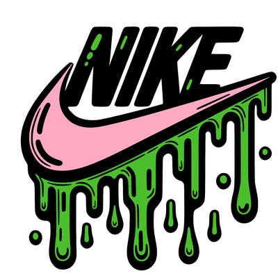 dripping nike logo