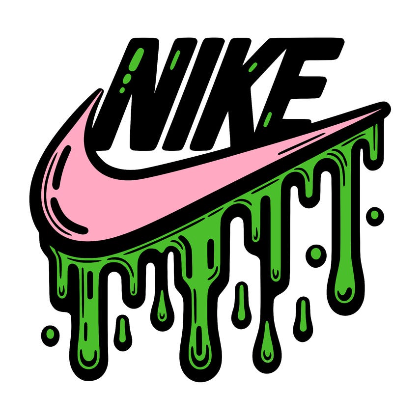 dripping nike logo