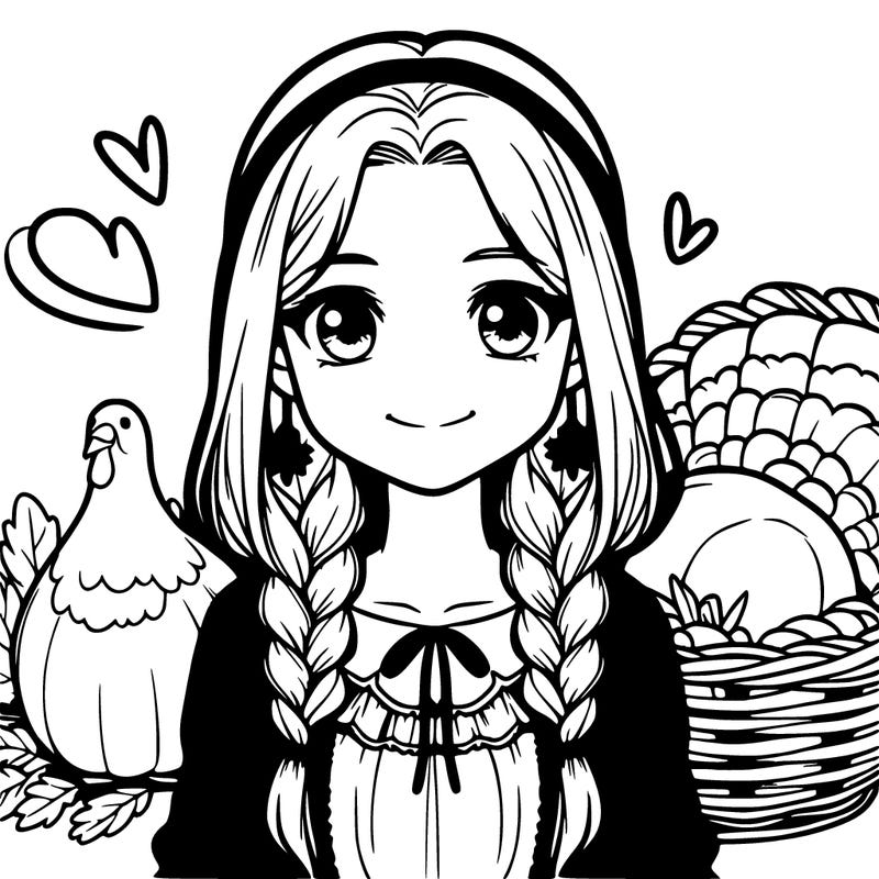 thanksgiving realistic girl