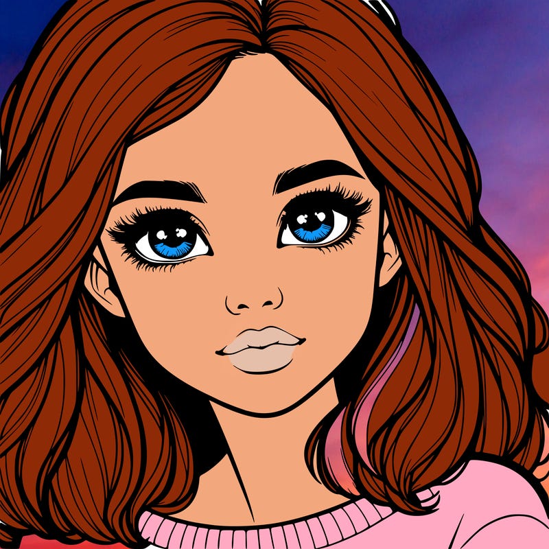 realistic girl whith cute eyes