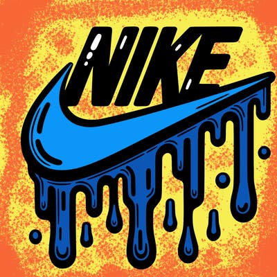 dripping nike logo
