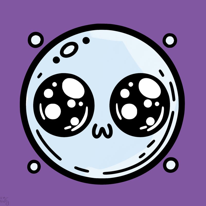 bubble with eyes