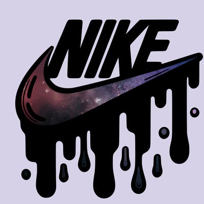dripping nike logo