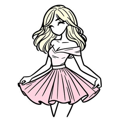 woman in skirt