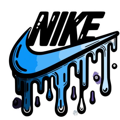 dripping nike logo