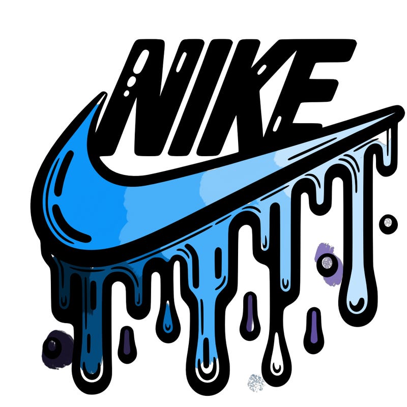 dripping nike logo