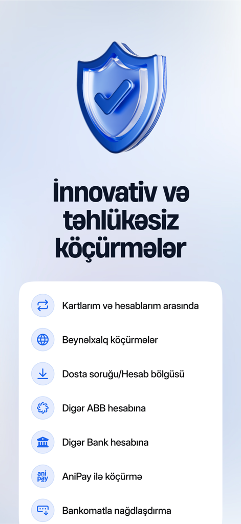 ABB mobile: Təhlükəsiz Bank - 국제 및 지역 뱅킹을 위한 ABB mobile 앱의 안전한 송금 옵션