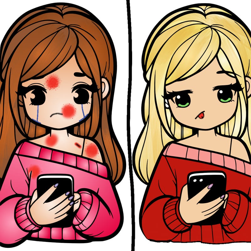a girl holding a phone texting