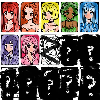 girls that look diffrent anime