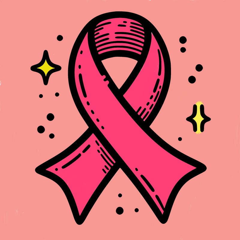 ribbon symbol of national breast cancer awareness month