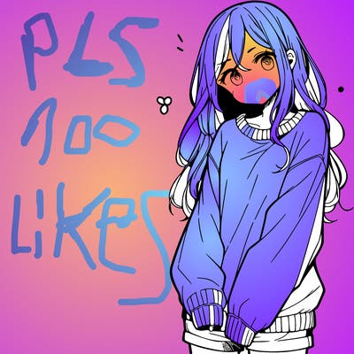 manga teen girl  in a sweater and baggy pants