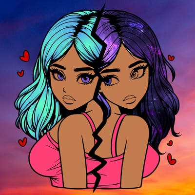 realistic girl split