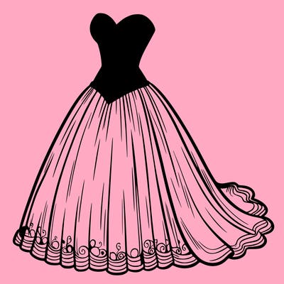 wedding dress-corset and a long and flowy skirt