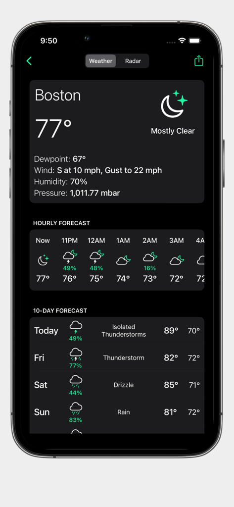 NOAA Weather Radar - Weather App | MWM