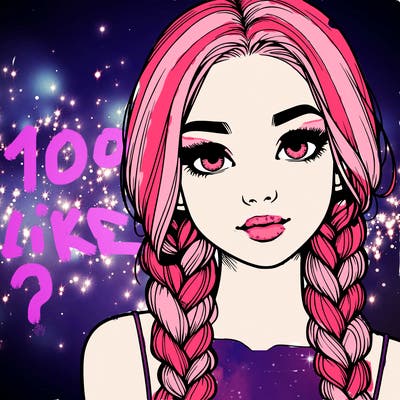 realistic girl with braids